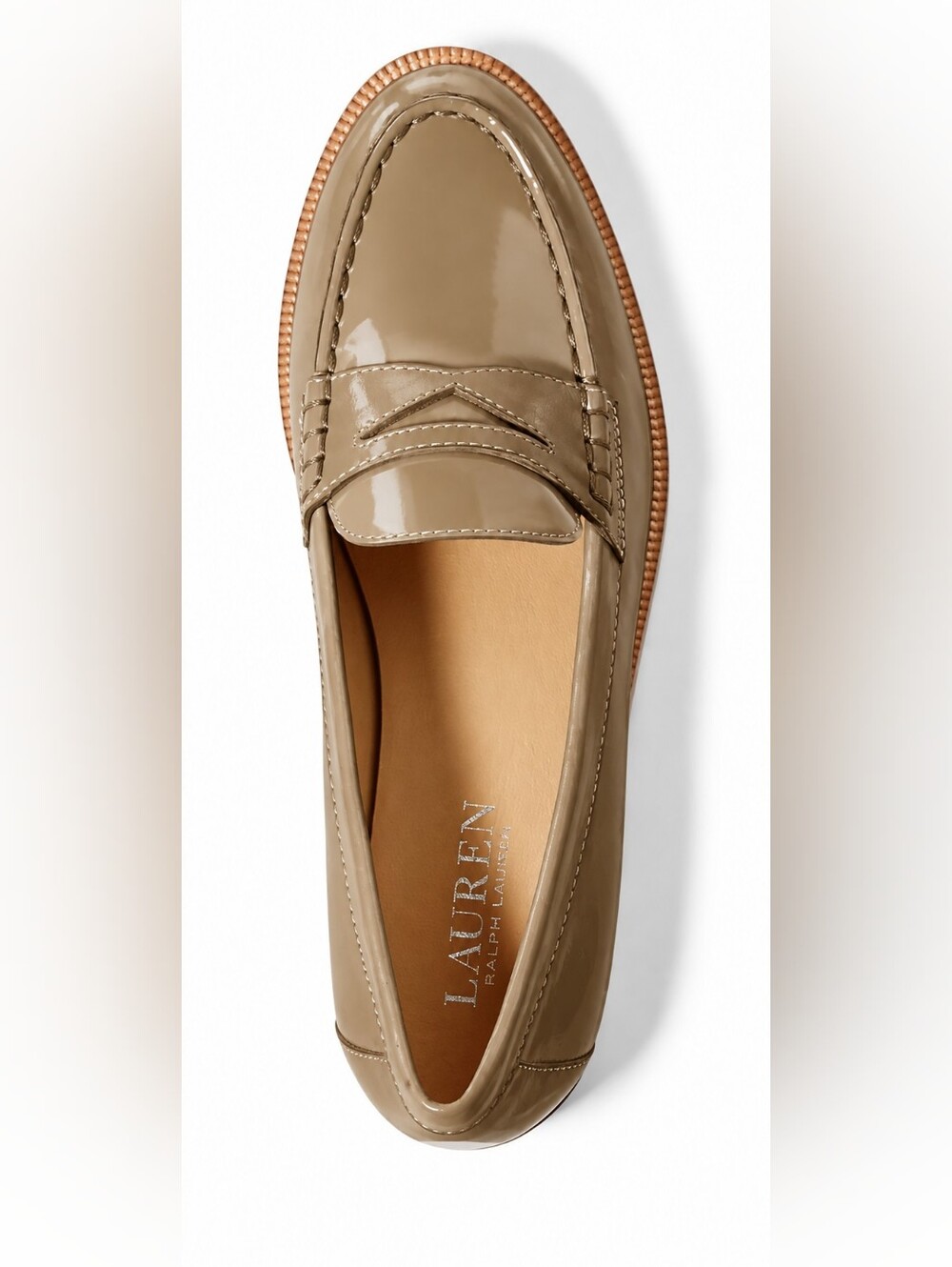 RALPH LAUREN BARRETT PATENT LEATHER LOAFER SZ 8.5